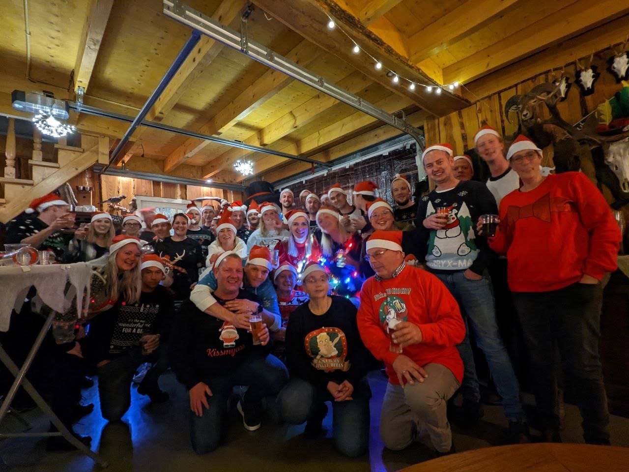Groepsfoto van vrijwilligers van het Dorpsfeest